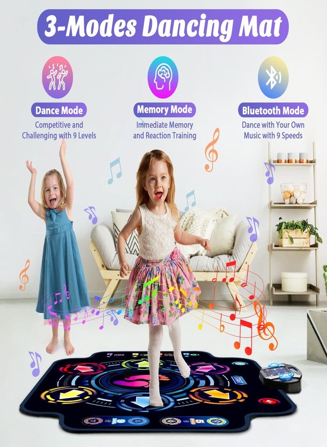 KIZJORYA Dance Mat, Kids Electronic Dance Pad with Wireless Bluetooth 5 Speeds 9 Levels, Music Toys Birthday & Xmas Gifts for Girls Boys 3 4 5 6 7 8 9 10+ Year Old - Image 4